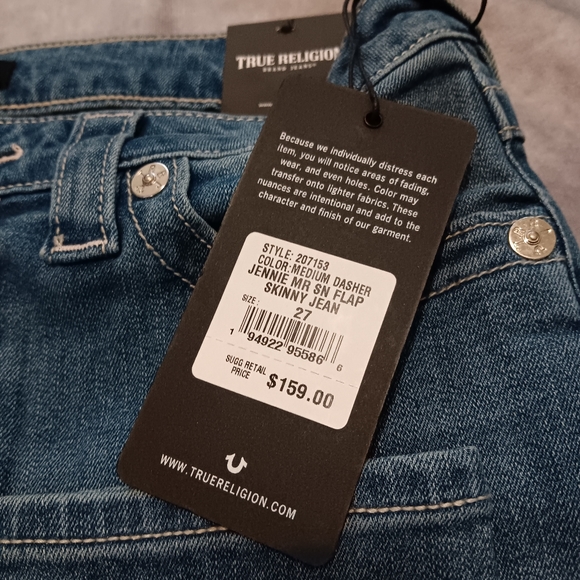 NWT True Religion Jennie Curvy jeans - Picture 5 of 11